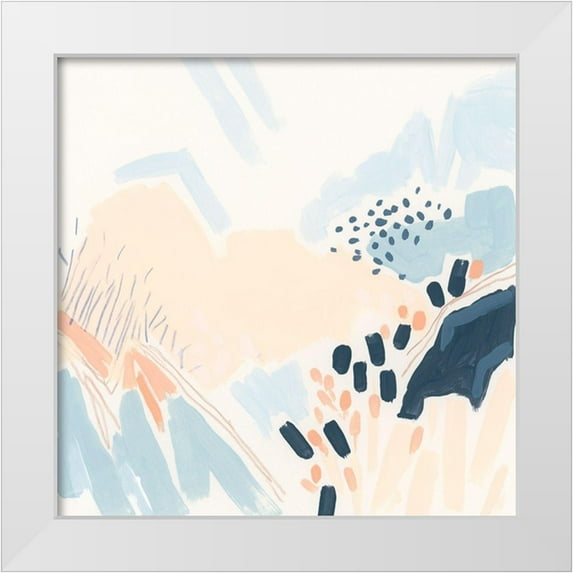 Vess, June Erica 12x12 White Modern Wood Framed Museum Art Print Titled - Abstract Fields IV