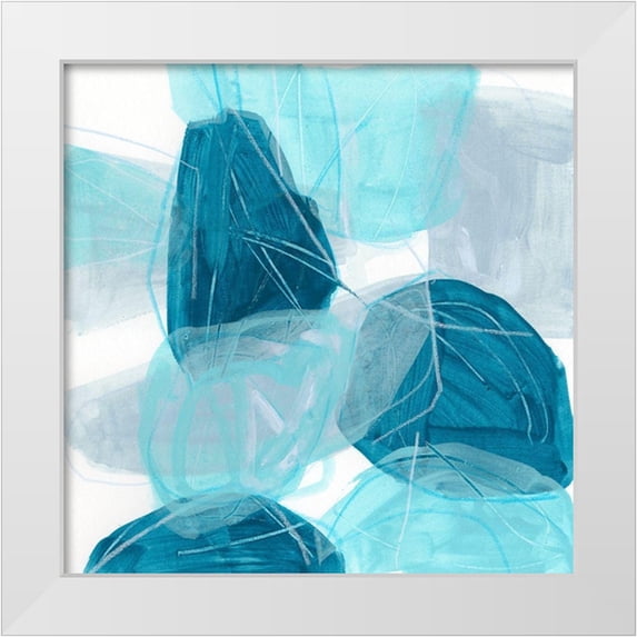 Vess, June Erica 12x12 White Modern Wood Framed Museum Art Print Titled - Blue Trance IV
