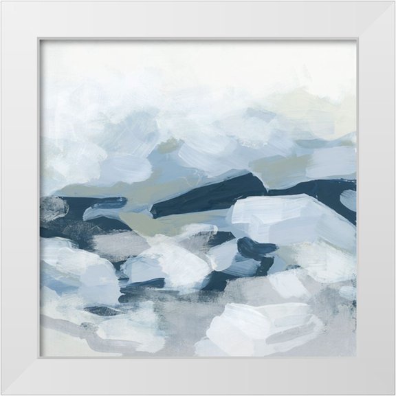 Vess, June Erica 12x12 White Modern Wood Framed Museum Art Print Titled - Blue Valley Impression I