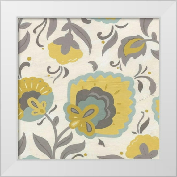 Vess, June Erica 12x12 White Modern Wood Framed Museum Art Print Titled - Bohemian Garden II