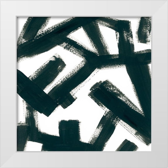 Vess, June Erica 12x12 White Modern Wood Framed Museum Art Print Titled - Bold Brushstrokes III