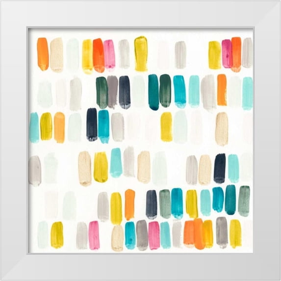 Vess, June Erica 12x12 White Modern Wood Framed Museum Art Print Titled - Bright Swatches I