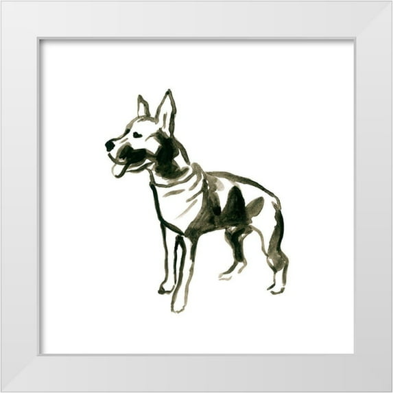 Vess, June Erica 12x12 White Modern Wood Framed Museum Art Print Titled - Canine Cameo VII