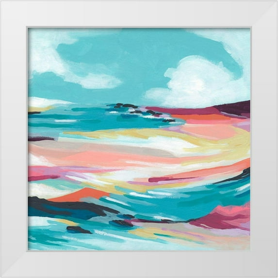 Vess, June Erica 12x12 White Modern Wood Framed Museum Art Print Titled - Chromatic Coast II