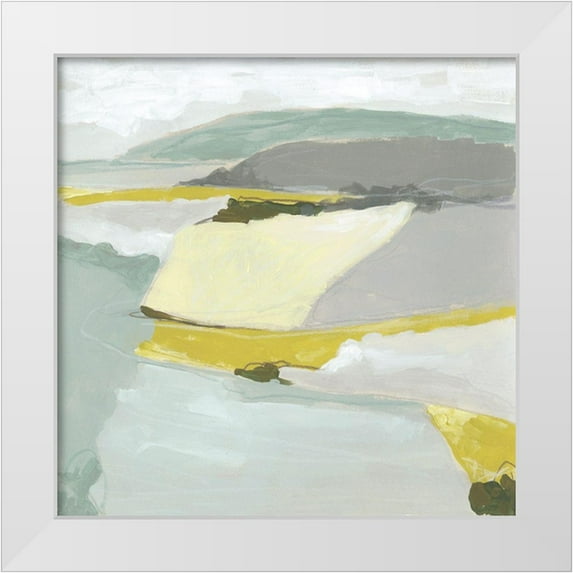 Vess, June Erica 12x12 White Modern Wood Framed Museum Art Print Titled - Citron Ridgeline II