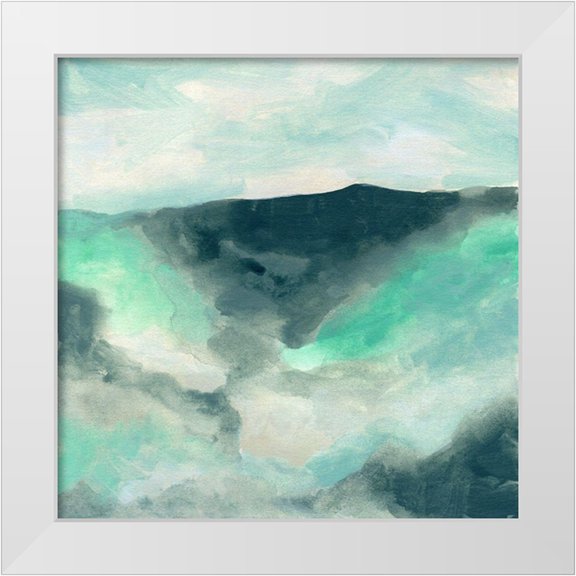 Vess, June Erica 12x12 White Modern Wood Framed Museum Art Print Titled - Cloud Valley II