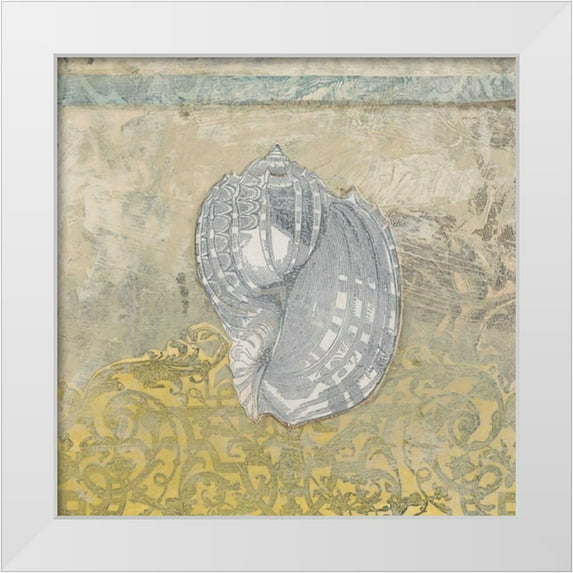 Vess, June Erica 12x12 White Modern Wood Framed Museum Art Print Titled - Coastal Cameo III