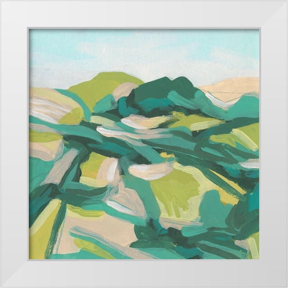 Vess, June Erica 12x12 White Modern Wood Framed Museum Art Print Titled - Layered Topography II