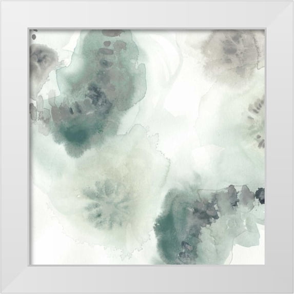 Vess, June Erica 12x12 White Modern Wood Framed Museum Art Print Titled - Lily Pad Watercolor I