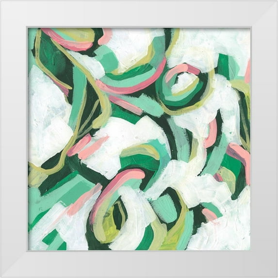 Vess, June Erica 12x12 White Modern Wood Framed Museum Art Print Titled - Mint Billows I