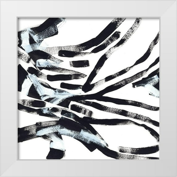 Vess, June Erica 12x12 White Modern Wood Framed Museum Art Print Titled - Onyx Code II