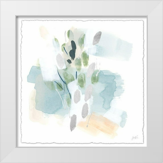 Vess, June Erica 12x12 White Modern Wood Framed Museum Art Print Titled - Pastel Integer II