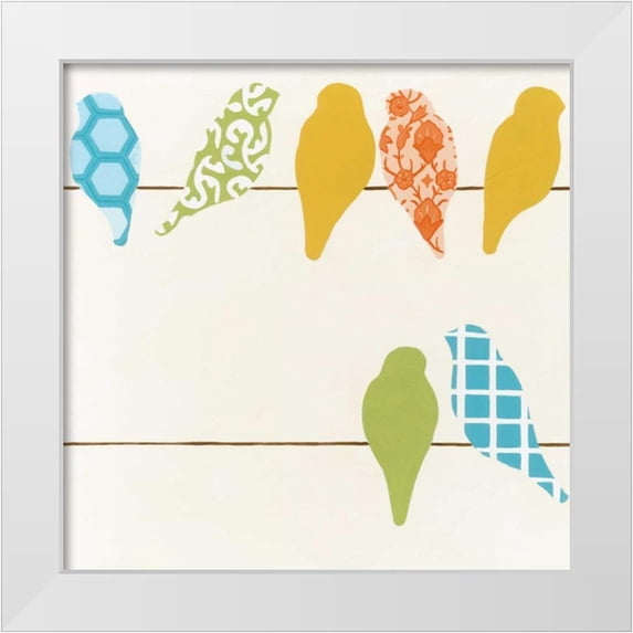 Vess, June Erica 12x12 White Modern Wood Framed Museum Art Print Titled - Patterned Perch I
