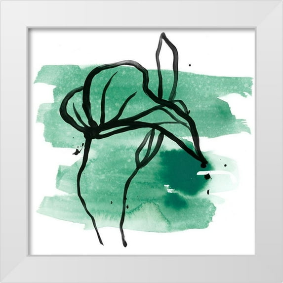 Vess, June Erica 12x12 White Modern Wood Framed Museum Art Print Titled - Tropical Sumi-e I