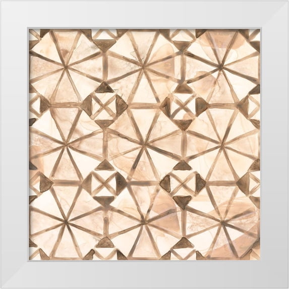 Vess, June Erica 12x12 White Modern Wood Framed Museum Art Print Titled - Umber Tile IV