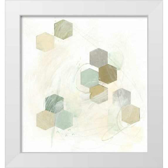 Vess, June Erica 12x13 White Modern Wood Framed Museum Art Print Titled - Honeycomb Reaction III