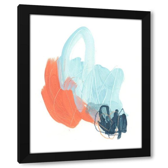 June Erica Vess 12x14 Black Modern Wood Framed Wall Art Titled - Blaze IV