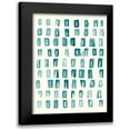 thumbnail image 1 of Vess, June Erica 12x14 Black Modern Framed Museum Art Print Titled - Blue Batik Motif II, 1 of 5