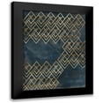 thumbnail image 1 of Vess, June Erica 12x14 Black Modern Framed Museum Art Print Titled - Deco Pattern in Blue IV, 1 of 5