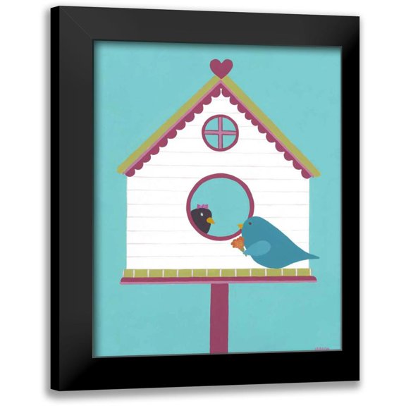 Vess, June Erica 12x14 Black Modern Framed Museum Art Print Titled - Home Tweet Home I