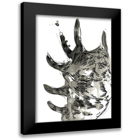 Vess, June Erica 12x14 Black Modern Framed Museum Art Print Titled - Ink Coast IV
