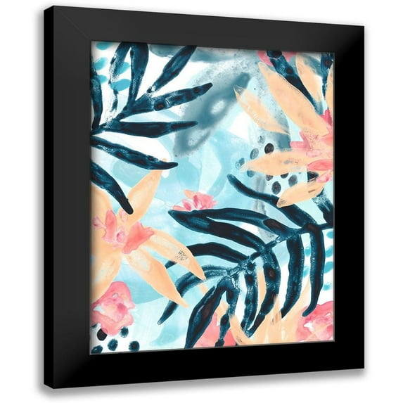 Vess, June Erica 12x14 Black Modern Framed Museum Art Print Titled - Island Intuition III