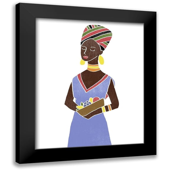 Vess, June Erica 12x14 Black Modern Framed Museum Art Print Titled - Kwanzaa Celebration I