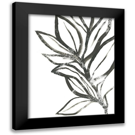 Vess, June Erica 12x14 Black Modern Framed Museum Art Print Titled - Leaf Instinct II