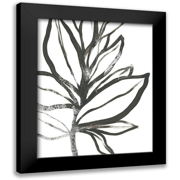 Vess, June Erica 12x14 Black Modern Framed Museum Art Print Titled - Leaf Instinct I