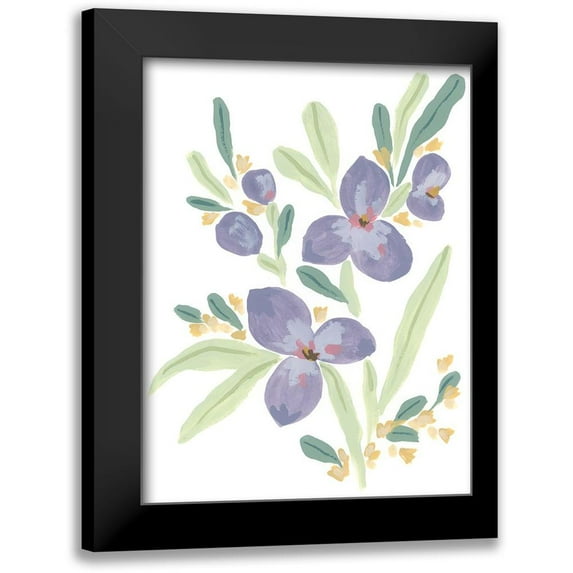 Vess, June Erica 12x14 Black Modern Framed Museum Art Print Titled - Naive Garden Posey II