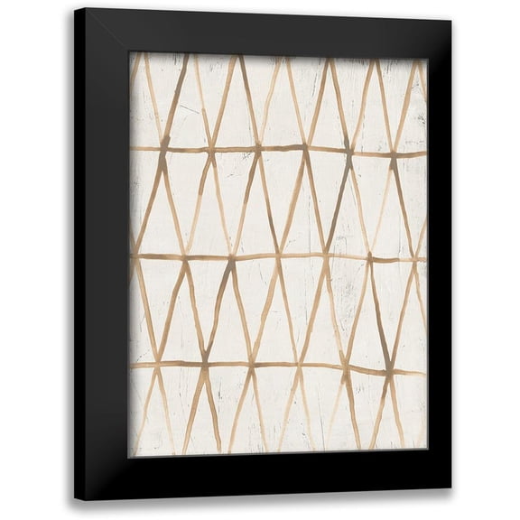 Vess, June Erica 12x14 Black Modern Framed Museum Art Print Titled - Neutral Lattice III
