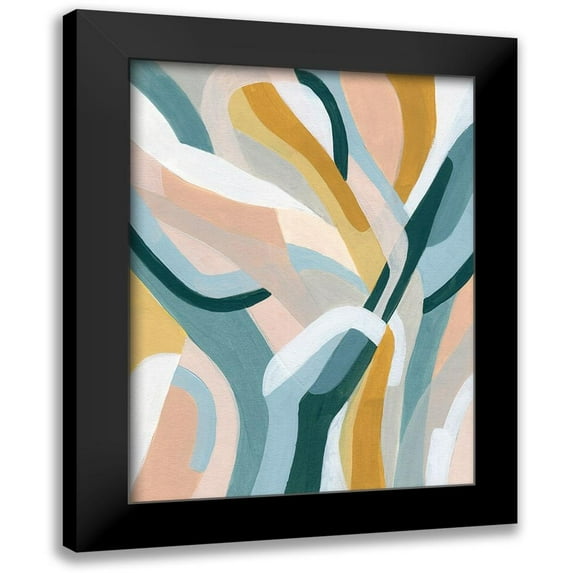 Vess, June Erica 12x14 Black Modern Framed Museum Art Print Titled - Pastel Puzzle I