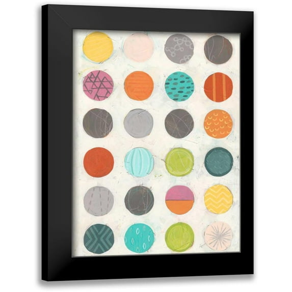 Vess, June Erica 12x14 Black Modern Framed Museum Art Print Titled - Pattern Interaction II