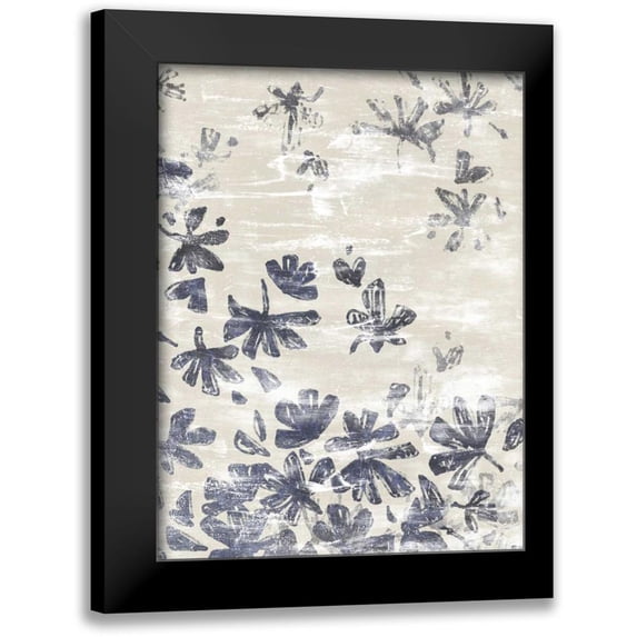 Vess, June Erica 12x14 Black Modern Framed Museum Art Print Titled - Petal Batik I