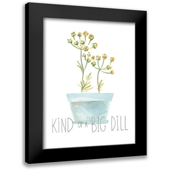 Vess, June Erica 12x14 Black Modern Framed Museum Art Print Titled - Punny Plant III