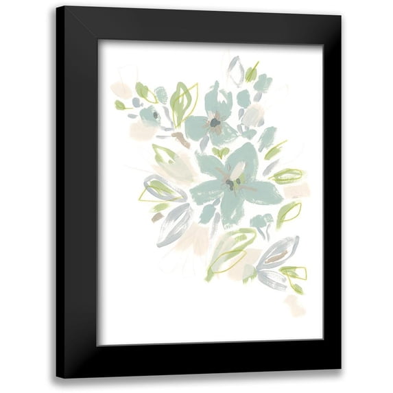 Vess, June Erica 12x14 Black Modern Framed Museum Art Print Titled - Seafoam Petals IV