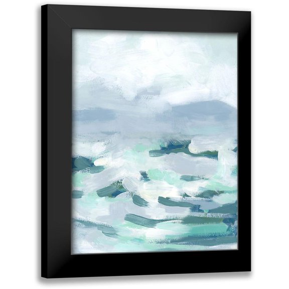 Vess, June Erica 12x14 Black Modern Framed Museum Art Print Titled - Seafoam Surf II