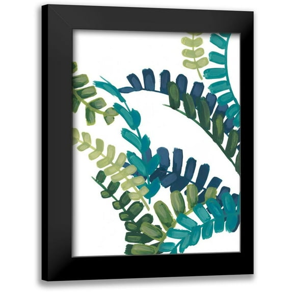 Vess, June Erica 12x14 Black Modern Framed Museum Art Print Titled - Tropical Thicket II