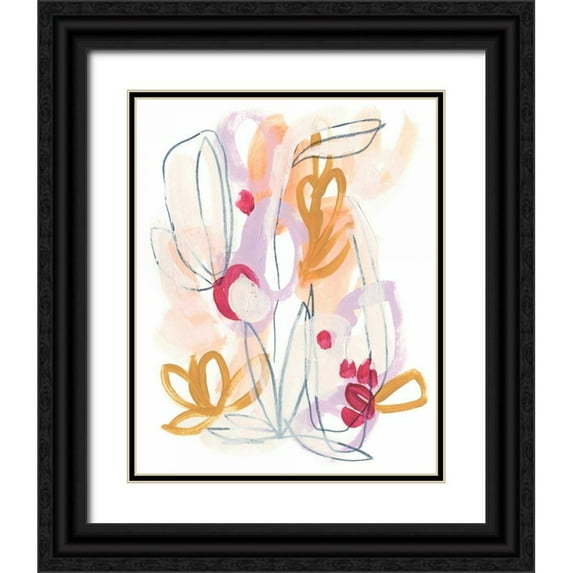 Vess, June Erica 12x14 Black Ornate Wood Framed with Double Matting Museum Art Print Titled - Balance Bloom IV