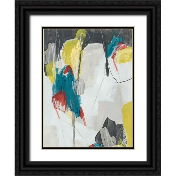 Vess, June Erica 12x14 Black Ornate Wood Framed with Double Matting Museum Art Print Titled - Mix and Mingle I