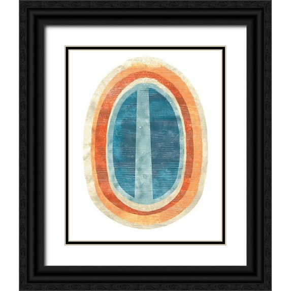 Vess, June Erica 12x14 Black Ornate Wood Framed with Double Matting Museum Art Print Titled - Ovoid I