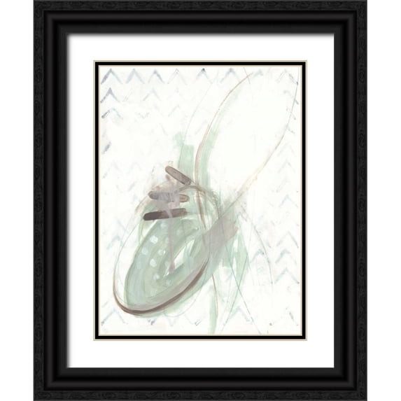 Vess, June Erica 12x14 Black Ornate Wood Framed with Double Matting Museum Art Print Titled - Pattern Logic IV
