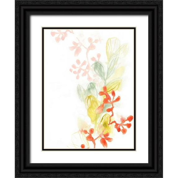 Vess, June Erica 12x14 Black Ornate Wood Framed with Double Matting Museum Art Print Titled - Sea Branch II