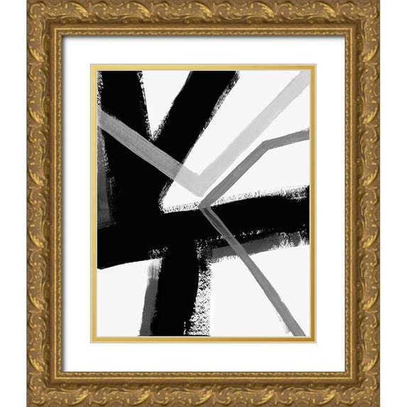 Vess, June Erica 12x14 Gold Ornate Wood Framed with Double Matting Museum Art Print Titled - Angular Pulse III