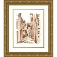 thumbnail image 1 of Vess, June Erica 12x14 Gold Ornate Wood Framed with Double Matting Museum Art Print Titled - Blush Architecture Study VI, 1 of 4