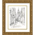 thumbnail image 1 of Vess, June Erica 12x14 Gold Ornate Wood Framed with Double Matting Museum Art Print Titled - European City Sketch III, 1 of 4