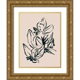 thumbnail image 1 of Vess, June Erica 12x14 Gold Ornate Wood Framed with Double Matting Museum Art Print Titled - Foliage Figure I, 1 of 4