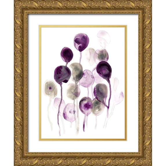 Vess, June Erica 12x14 Gold Ornate Wood Framed with Double Matting Museum Art Print Titled - Plum Pods I