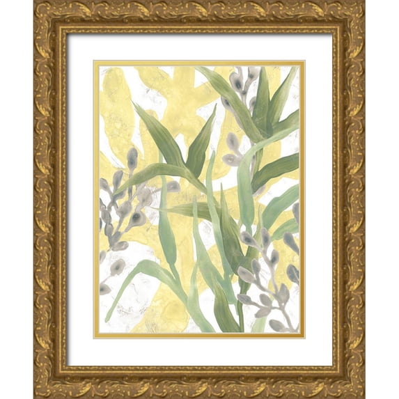 Vess, June Erica 12x14 Gold Ornate Wood Framed with Double Matting Museum Art Print Titled - Sea Grass Fresco III