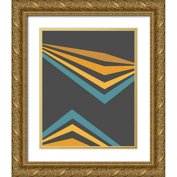 Vess, June Erica 12x14 Gold Ornate Wood Framed with Double Matting Museum Art Print Titled - Traffic Jam VI